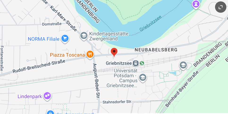 Kartenausschnitt Data4Life Hauptsitz Potsdam